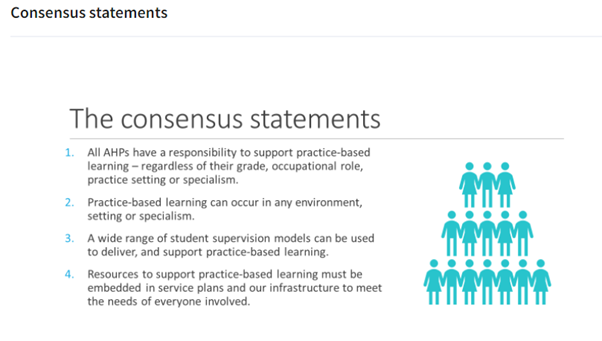 AHP Practice-based learning PBL consensus statements