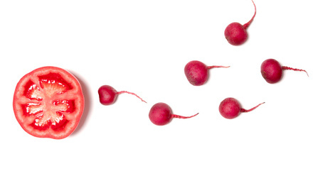 Food fertility tomato radishes